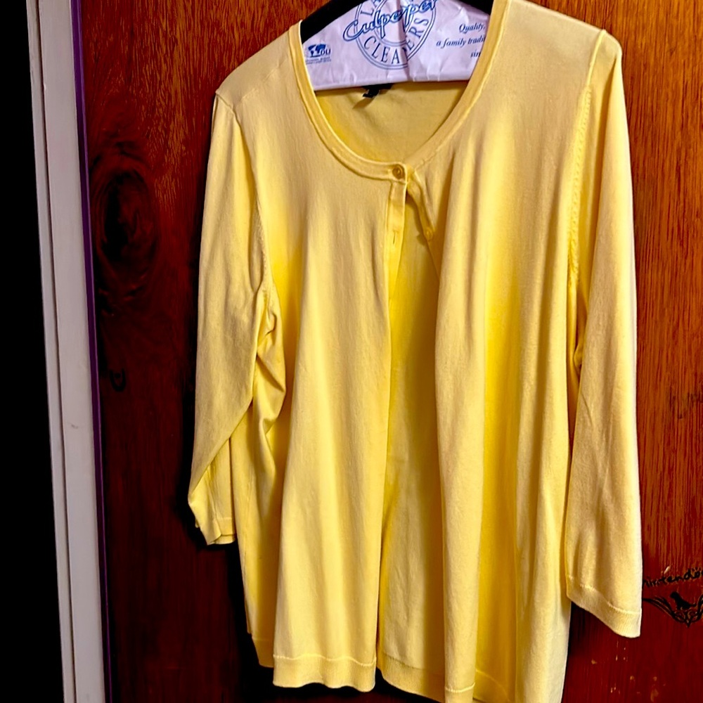 Talbots Yellow Cardigan - 2x